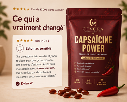 Cevora - Gélules de Piment de Cayenne & Capsaïcine